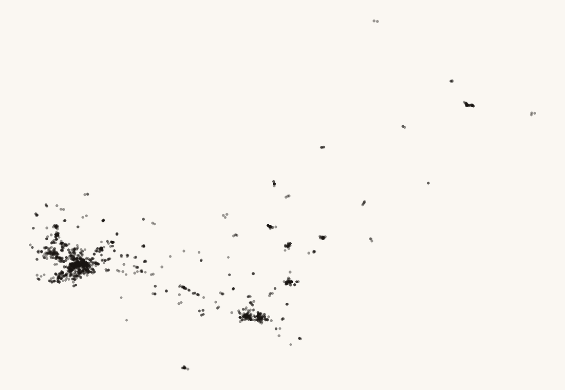 Mapa de puntos: las 1 720 cafeterías de Querétaro
