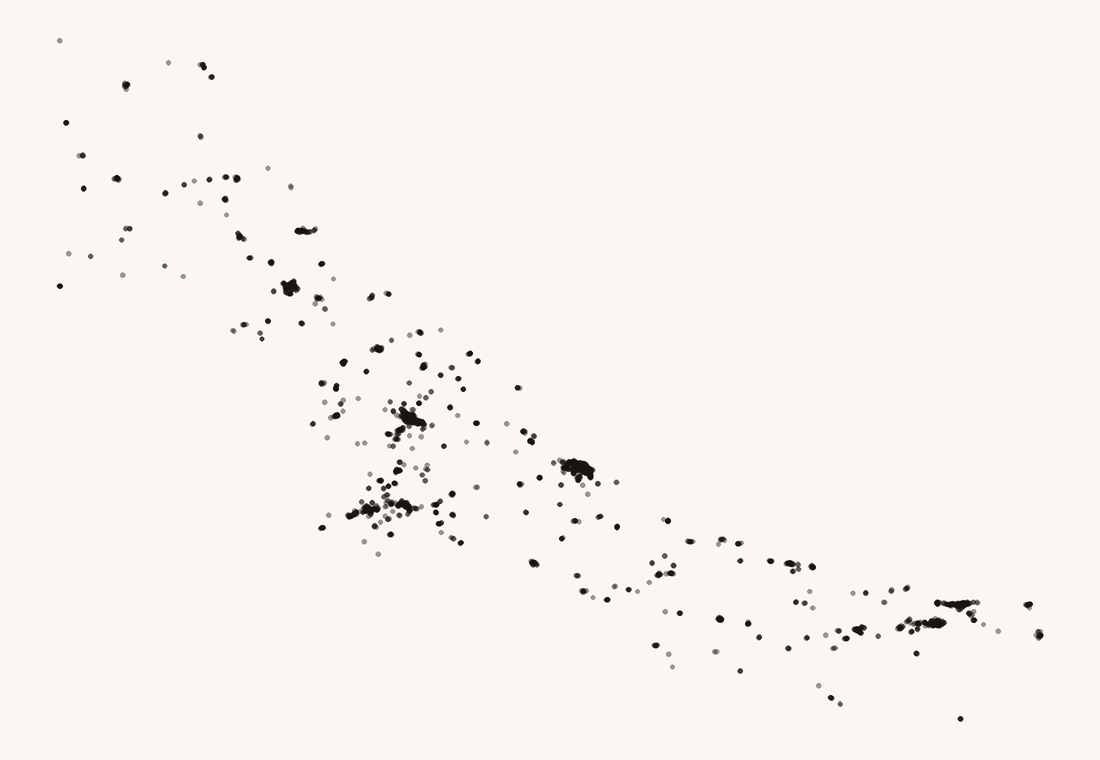 Mapa de puntos: las 3 498 cafeterías de Veracruz de Ignacio de la Llave