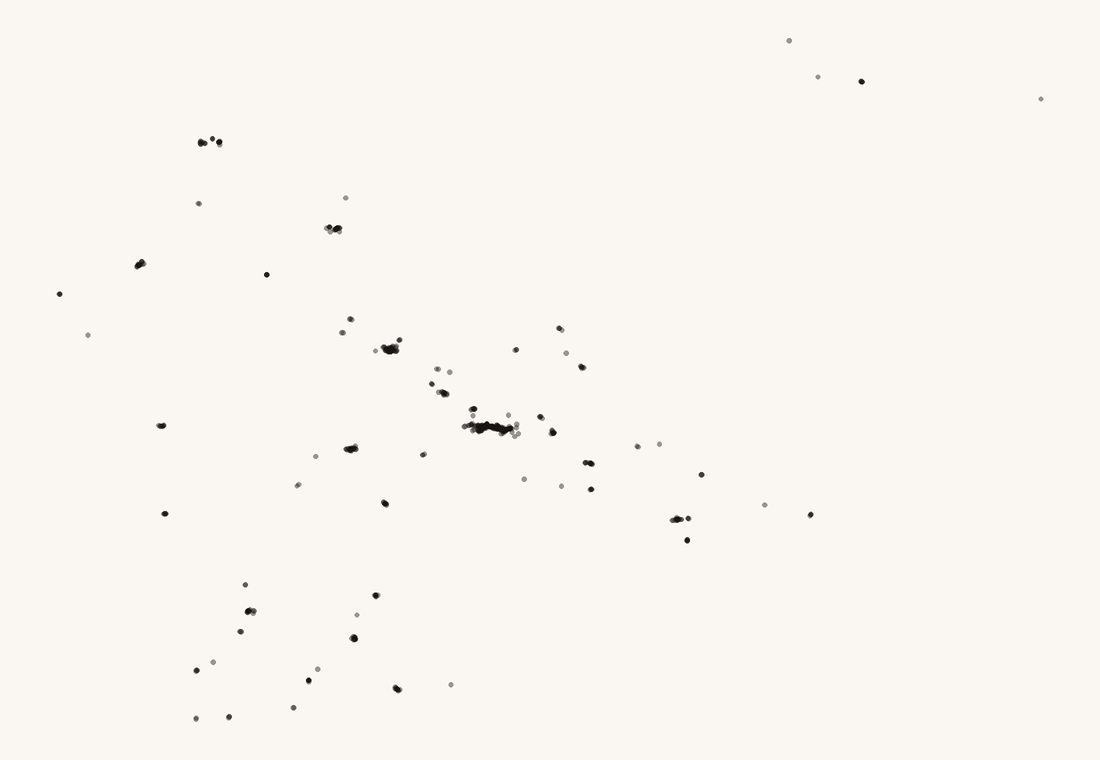 Mapa de puntos: las 667 cafeterías de Zacatecas